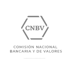Logo de la Comisión Nacional Bancaria y de Valores (CNBV), un pentágono en escala de grises que contiene las siglas CNBV.
