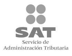 Logo del Servicios de Administración Tributaria (SAT), cuatro círculos sólidos sobre las siglas SAT.